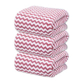 Black Gold The Finer Touch Microfiber Zigzag Bath Towel 1050 Gsm | Soft & Quick Dry Towel Lightweight & Absorbent Use For Men & Women (Pink) - Pack Of 3