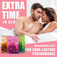 Lubex 6 In 1 Extra Time Condoms - Long Lasting With Disposable Bags - 36 Condom (Pack Of 3)