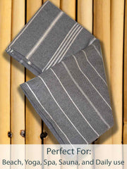 Athom Living Xtra Large Cotton Bath Towel 350 Gsm | Ultra Soft, Highly Absorbent, Quick Dry, Skin Friendly Durable & Lightweight Towel (Grey)
