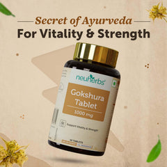 Neuherbs Gokshura Tablet 1000mg Helps To Support Energy & Strength Tribulus Terrestris Energy Booster Supplements, General Wellness Tablets For Men & Women | 60 Tablets 100gm 0.2lbs