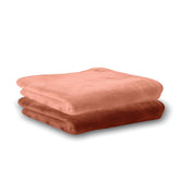 Housse Microfiber Hand Towel 400 Gsm | Premium Quality Towels Ultra Absorbent & Anti-Bacterial For Gym (Warm Beige & Rustic Chestnut) - Pack Of 2