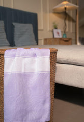 Aero Weav Ultra Lightweight Bamboo Bath Towel 200gsm | Compact, Portable & Less Than Skin-Friendly & Eco-Friendly Travel Towel (Lavender Lily & Baby Pink)- Pack Of 2