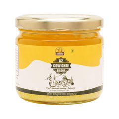 Premium A2 Gir Cow Ghee By Gouveda | Vedic Hand Churned Bilona Method Desi Gir Cow Ghee Perfect For Puja | (300ml) 10.1 Ounce | Jar Pack
