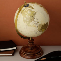 Rotating World Educational Globe 10 Inch With Metal Stand For Show Piece For Office Decor, Study Table Decor, Birthday, Party Gifts & Anniversary, Pack Of 1