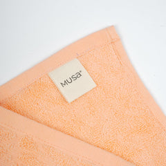 Musa Banana Face Towels 400 Gsm | Terry Face Towel With Free Bag | Super Soft & Ultra Absorbent Towels For Facewash (Peach Fuzz)- Set Of 4