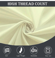 Solid Cream Bedsheet For King Size With 2 Pillow Cover (90 X 95 Inches) | Softer & Durable For All Season | Ideal For Daily Use Home Bedsheet