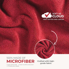 Black Gold The Finer Touch Microfiber Bath Towels 1500 Gsm | Super Absorbent, Lightweight, Ultra-Soft, Fade Resistant (Maroon) - Pack Of 3