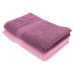 PatPug 100% Indian Ultra Soft Cotton 380 Gsm | Highly Absorbent, Fade Resistant Large Bath Towel (Wine Red & Sweet Pink)
