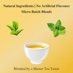 San-Cha Moroccan Mint Green Tea - 25 Silky Tea Bags | Herbal Tea For PCOD & PCOS - Environment Friendly & Made In Corn Fiber | Low Caffeine