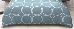 1 King Size Elastic Fitted Bedsheet With 2 Pillow Cover & Comforter - 90 X 100 Inches, Grey & White | Ideal For Hotel, Guest House, Home Bedsheet