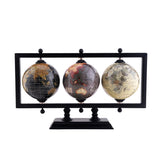 Globe For Office Table Rotating World Map For Kids Room Office Decor, 4 - Inch Diameter Globes With Black Metal Stand For Study Table (Black Rectangle Frame) Pack Of 1