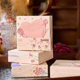 Sticky Notes Set - 200 Pcs | Stick Memo Pads With Heart, Rose & Butterfly Designs | Set Of 1
