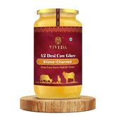 Premium A2 Desi Cow Ghee By Viveda | Hand-Churned, Traditional Bilona Method Pure Desi Cow Ghee Good For Health | (100ml) 3.3 Ounce | Jar Pack