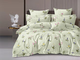 Printed Double Bedsheet For Super King Size With 2 Matching Pillow Covers - 108 X 108 Inches, Multicolor | 300 Thread Count Skin Friendly & Luxuriously Smooth To Touch Bedsheet