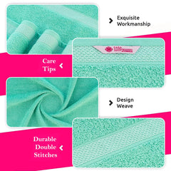Casa Copenhagen Egyptian Cotton Waffle Large Size Bath Towel 500 Gsm (Aque Blue)