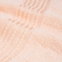 Micro Cotton Remy Basel Luxury Terry Cotton Bath Towel 550 Gsm | Super Comfortable 100% Long Staple Cotton Bath Towel (Peach)