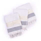 Haber Premium Light Weight 100% Cotton Bath Towel 750 Gsm | Unique Micro Waffle Texture For Active Feel, Quick Absorption & Faster Drying Towel (Pearl)- Pack Of 3