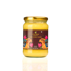 Organic Natural Gir Cow Ghee By Jivika Naturals | Good Source Of Vitamin A & Healthy Desi Ghee Perfect For Boost Energy | (250ml) | 8.4 Ounce | Jar Pack