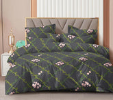 Printed Super King Size Double Bedsheet With Two Pillow Covers - 108 X 108 Inches, Multicolor | Smooth To Touch, Breathable & Long Lasting - Ideal For Everyday Comfort