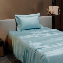 Single Bedsheet With 1 Pillow Cover - 60 X 90 Inches, Dreamy Blue | Premium Bedding Set, Home Decor, Wedding Gift For Couples, Housewarming, Anniversary