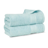 Trident Soft Comfort Air Rich 100% Cotton Bath Towels 500 Gsm Large Size Bathroom Towels For Men/Women Bath Towel Set Of 2 (Nile Blue)