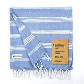 Indihaus Premium Extra Large Cotton Towel 250 Gsm | Soft, Absorbent & Comfortable Quick Dry Bath Towels Large Size (Blue)
