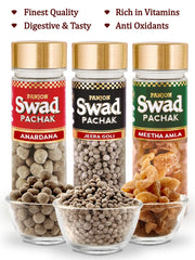 Panjon Swad Meetha Amla, Jeera Goli & Shahi Anardana Mukhwas 380gm, 3 Bottles