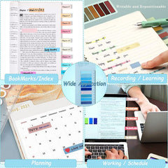 Index Tabs Sticky Notes With Ruler Multi Color Sticky Tabs For Notebook, Books - Packs Of 3