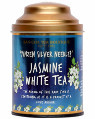 San-Cha Yinzen Silver Needles Jasmine White Tea - 75gm, 2.6 Ounce | Improves Focus & Concentration - Low Caffeine, Richest In Antioxidants