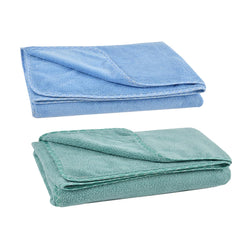 Urbanleaf Microfiber Large Bath Towel Quick Dry Super Absorbent Bath Towel | Towel For Bath, Travel, Gym, Beach, Pool & Yoga (Blue & Green)