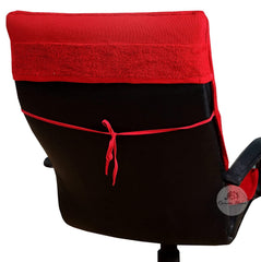 Roman Home 100% Superfine Cotton Solid Large Luxury Office Chair Towel With Tie Knot 550 Gsm (Red)