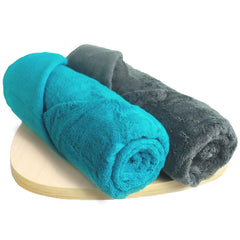Heelium Bamboo Bath Towel 600 Gsm | Ultra Absorbent | 3x Softer Than Cotton Towels Pack Of 2 - Grey, Teal