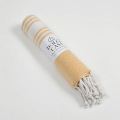 Dolce Casa 100% Cotton Turkish Fouta Towel 400 Gsm | Extra Large Full Size Cotton Bath Towel (Yellow)