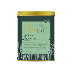 Luxmi Estates Japan Sencha Green Tea - 50gm, 1.7 Ounce | USDA Certified Organic Tea - Medium Caffeine Green Tea | Mild, Rich & Refreshing Premium Tea - Gluten Free, Additives Free