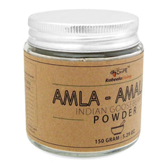 Kabeela Living Pure & Natural Amla Powder, Indian Gooseberry Powder, Rich In Vitamin C Iron & Calcium, For Skin Hair & Eye Care, Boosts Immunity & Digestion | 150gm 0.3lbs