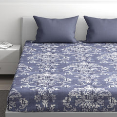 1 Double Bedsheet With 2 Matching Pillow Covers 72 X 48 Inches, Dark Grey | 200 Thread Count Durable & Long Lasting | All Around Elastic Fitted Sheet