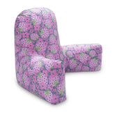 Backrest & Reading Pillow, Bed Support Pillow With High Armrests, Purple Color | Very Berry Printed, 100% Cotton Removable Cover | For Back & Shoulder Support, Comfortable - Pack Of 1