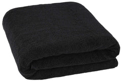 Elstone Home Bath Towel 600 Gsm | Zero Twist Egyptian Cotton Extra Large Bath Towel (Black)