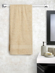 Bombay Dyeing Towel 100% Cotton Tulip Bath Turkish Towel 500 Gsm | Super Soft & Ultra Absorbent | Hand Washable & Machine Washable (Beige - Flax)