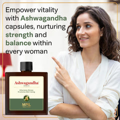 Mpil Ashwagandha Extract 350mg + Jatamansi Extract Helps In Stress Management, Improve Energy Boost Muscle Mass & Strength, Enhance Immunity Rejuvenates Mind & Body | 60 Capsules 100gm 0.2lbs