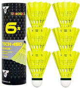 Toywonder Tech - 450 Nylon Badminton Shuttlecocks For Boys And Girls | Stable Flight , Fast Recovery | Green , Pack Of 6