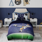 Kids Bedsheet Single Bed With 1 Pillow Covers Football Design - 59x87 Inches, Blue | Fun & Colorful Bed Sheet Set - For Boys & Kids Room
