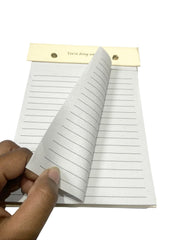 Refillable Eco-Friendly Notepad, 19.5 X 14.5Cm, Hardboard Cover With Motivational Quote, 1Pc