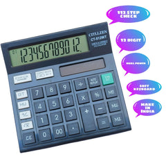 Upgrade Ct-512 Wt New Version With Big Display 112-step Check And Correct Basic Calculator Large 12-digit Display