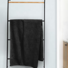 Sassoon Venir Microfiber Bath Towel 450 Gsm | Ultra Soft Material, Towel Large Size For Women (Black)