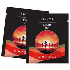 TE-A-ME Energise Assam Tea - Pack Of 3 X 25 Tea Bags | Rich & Robust Flavor, Full-Bodied & Strong Tea - Premium Black Tea | Medium Caffeine, Non-GMO, Gluten Free - Packaging Might Vary