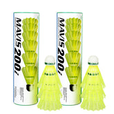 Yonex Mavis 200 i Nylon Shuttlecock Combo Set Of 2 , Yellow | Skirt material : Nylon