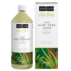 Kapiva Thar Aloe Vera Juice With Pulp Rejuvenates Skin & Hair Natural Juice For Skin Care, No Added Sugar | 1 Kg 2.2lbs