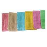 100% Cotton Plain Hand Towels 1200 Gsm | Ultra Soft & Absorbent Hand Napkin (Multicolor) - 6 Pcs