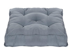 Microfiber Square Chair Pad Seat Cushion Pillow, For Car Pad, Office Chair, Grey - 18 Inch | For Indoor & Outdoor, Dining Living Room, Kitchen | Floor Pillow, Washable - Pack Of 2